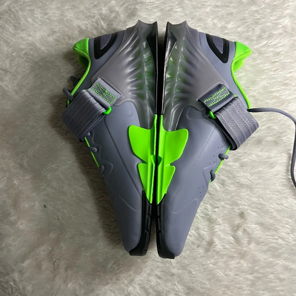 Nike Savaleos Weightlifting Gym Workout Gray And Green Shoes Size 14 CV5708-401